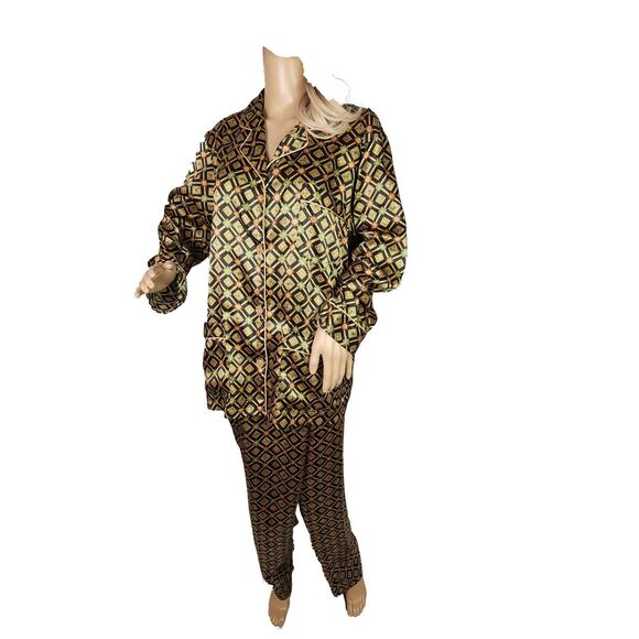 VICTORIA SECRET Satin Long Robe Kimono Gown Top Bottom Set Size M - Picture 7 of 16